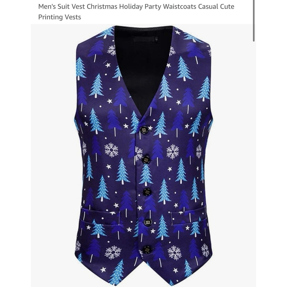 MixMatchy Fully Lined 5 Button V-Neck Economy Dressy Suit Vest Waistcoat F-69